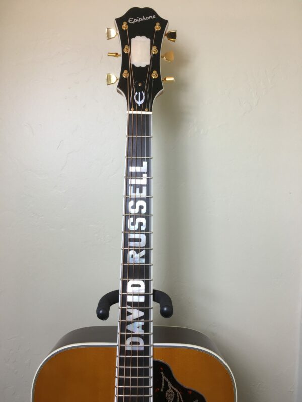 Epiphone Masterbilt Excellente Guitar - David Russell Inlay - Hard Shell Plush Case - Image 2
