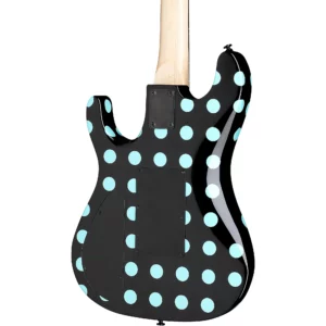 Kramer Nightswan Electric Guitar (Black/Blue Polka Dots)